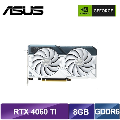 ASUS華碩 DUAL-RTX4060TI-O8G-WHITE