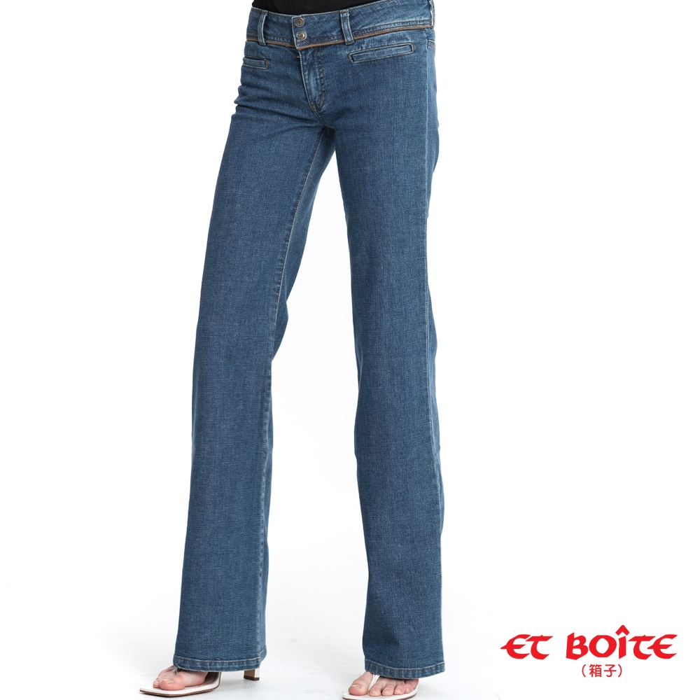 ETBOITE箱子 BLUE WAY – 低腰修身直筒褲