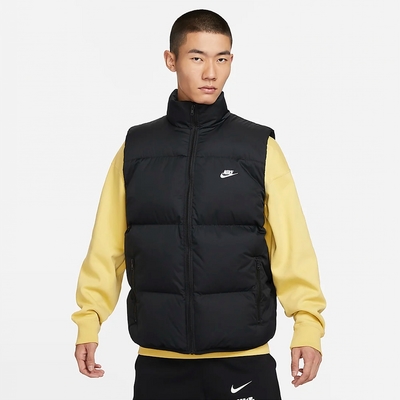 NIKE 羽絨背心 男款 防潑水 保暖 AS M NK CLUB PUFFER VEST 黑 FB7374-010 (3S3501)