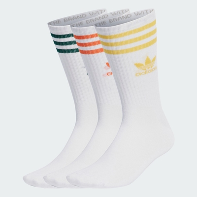 adidas 愛迪達 襪子 中筒襪 運動襪 3雙組 三葉草 CREW SOCK 3STR 白 IU2661