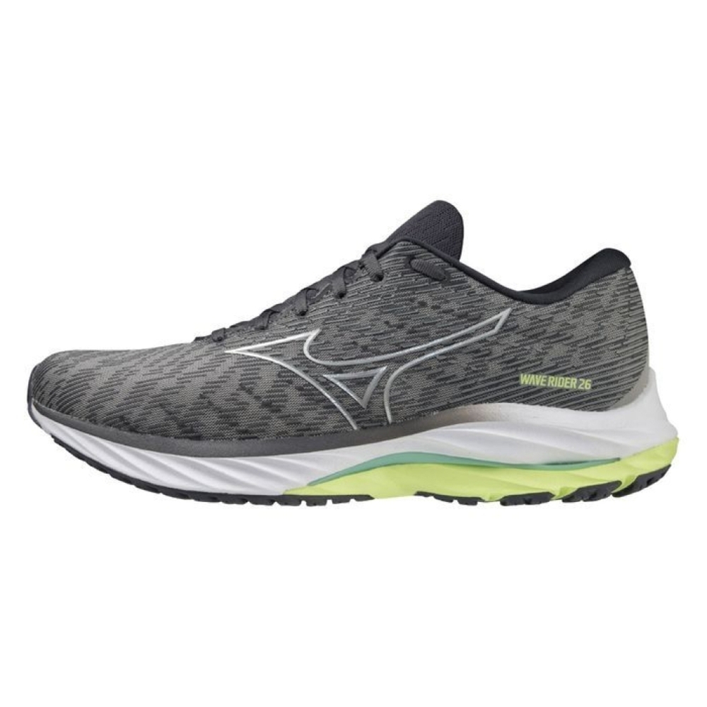 Mizuno Wave Rider 26 [J1GC220304] 男 慢跑鞋 運動 路跑 訓練 穩定 緩震 灰銀綠