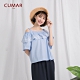 【CUMAR】波浪刺繡-女長袖襯衫(二色/版型適中) product thumbnail 1