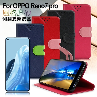 NISDA for OPPO Reno7 Pro 風格磨砂側翻支架皮套