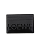 LOEWE 新款光滑小牛皮飾有雙色LOEWE 徽標卡夾 (無菸煤色/黑色) product thumbnail 1