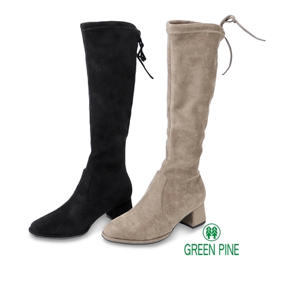 GREEN PINE低溫必穿多肉太太推薦纖細美腿彈力粗跟襪靴共2色(00187306)