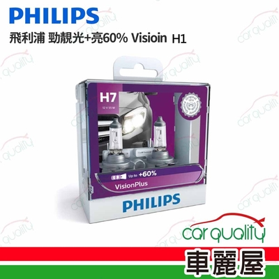 【PHILIPS 飛利浦】頭燈 勁靚光 +60% H1(車麗屋)