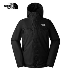 【The North Face 官方旗艦】北面男款黑色防水透氣保暖連帽三合一外套｜88RPUK2