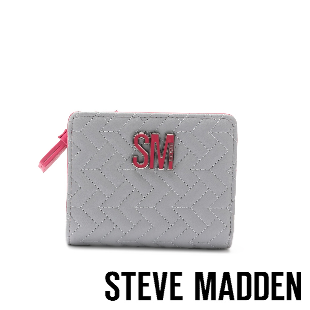 STEVE MADDEN-BSERENAA 壓紋LOGO短夾-灰色