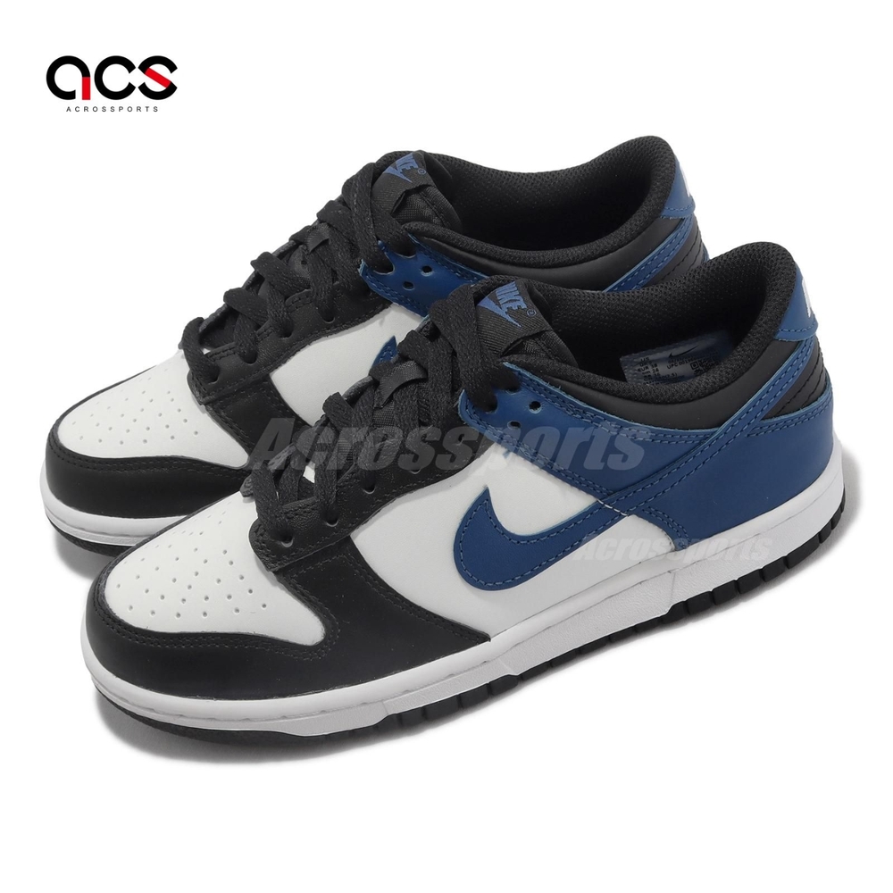 Nike 休閒鞋Dunk Low GS 女鞋大童鞋白黑藍Industrial Blue 經典DH9765