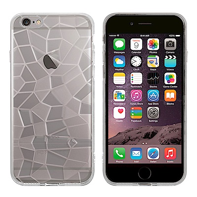 Metal-Slim Apple iPhone 6 Plus 3D鑽石透明TPU保護殼