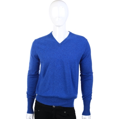 BALLANTYNE 藍色V領針織長袖上衣(100%CASHMERE)