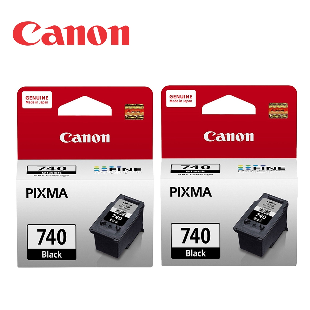 CANON PG-740BK 原廠黑色墨水匣組合(2顆入)