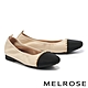 平底鞋 MELROSE 美樂斯 時髦撞色鏈條牛皮Q軟娃娃平底鞋－米 product thumbnail 1