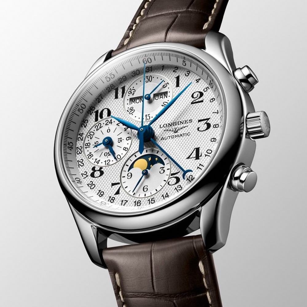 LONGINES 浪琴 官方授權 表巨擘系列全日曆月相計時碼錶 L2.673.4.78.3