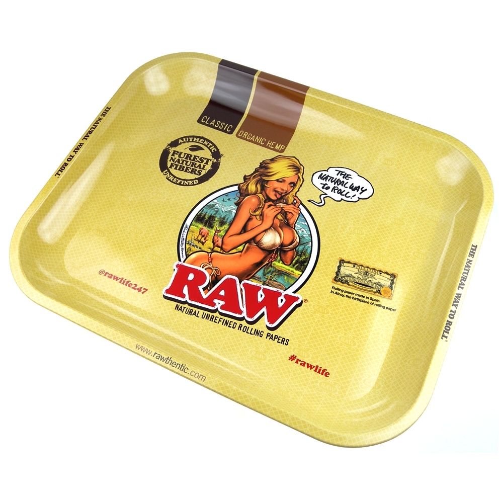 RAW-西班牙進口-GIRL TRAY-金屬製捲煙盤/鐵盤/收納盤/托盤(大款)