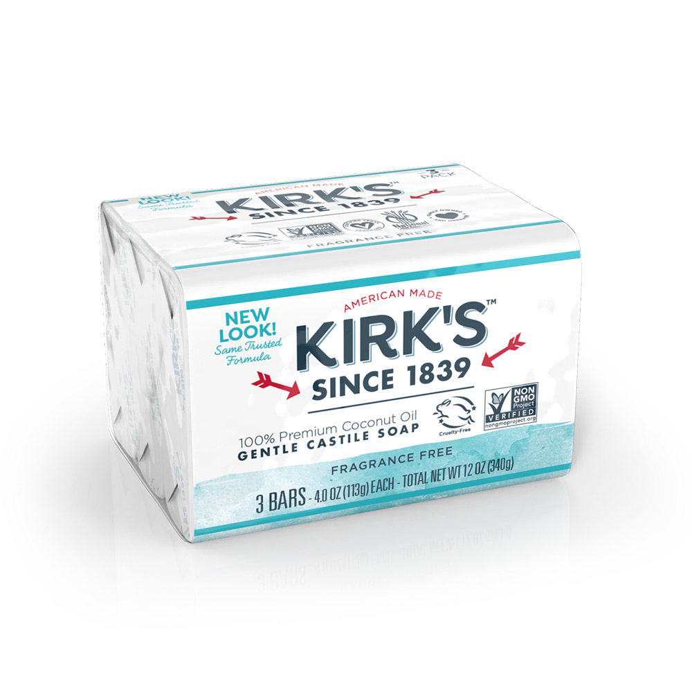 Kirks Natural 柯氏經典皂 低敏無香 3入組 (113g x3)