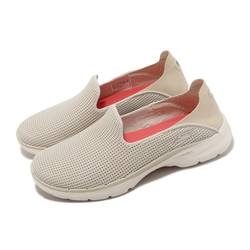 Skechers 休閒鞋 Go Walk 6-Vivid Motion 女鞋 米白 懶人鞋 健走鞋 套入式 124553TPPK