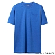 GIORDANO 男裝素色寬版圓領口袋T恤-70 雪花鯨魚藍 product thumbnail 1