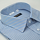 金安德森 藍色條紋窄版短袖襯衫 product thumbnail 1
