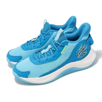 Under Armour 籃球鞋 Curry 3Z7 男鞋 藍 白 Curry 咖哩 子系列 緩衝 高筒 運動鞋 UA 3026622401