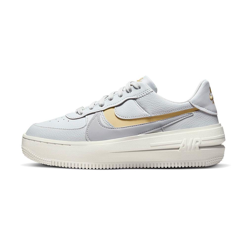 Nike Air Force 1 PLT.AF.ORM 女鞋白灰色厚底雙勾休閒運動休閒鞋DJ9946