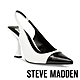 STEVE MADDEN-NILES 拼接尖頭繞踝高跟鞋-黑白色 product thumbnail 1