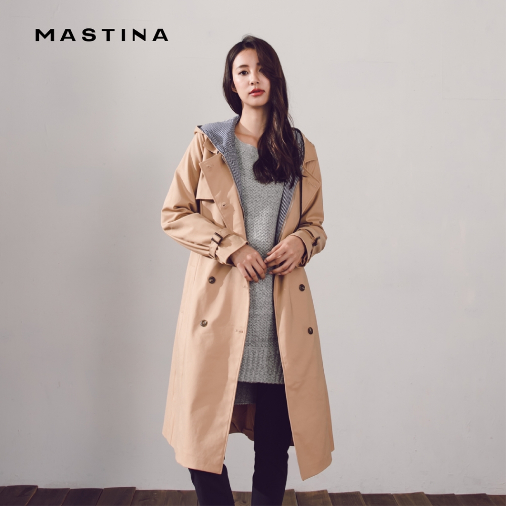 【MASTINA】防風直紋連帽風衣-外套