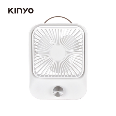 KINYO復古無段式桌扇(白)UF5750W