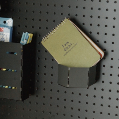 韓國inpegboard 洞洞板專用五角收納盒/置物盒-S(2色)
