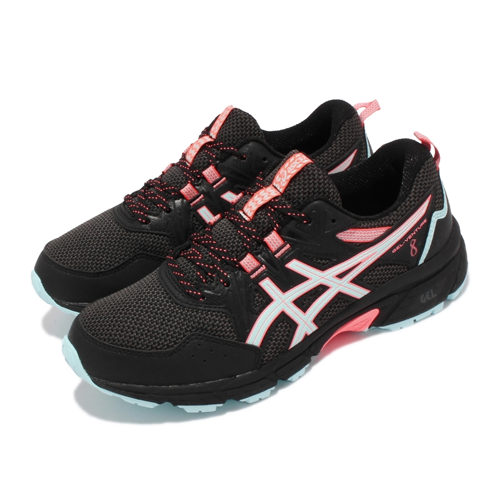 Asics 慢跑鞋 Gel Venture 8 D 寬楦 女鞋 亞瑟士 入門野跑鞋 避震 緩衝 戶外活動 黑 藍 1012A706008