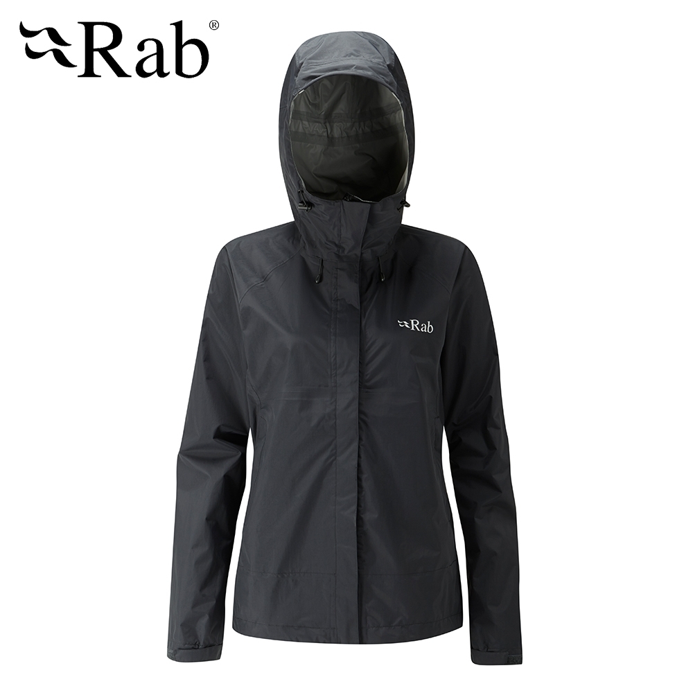 【RAB】Downpour Jacket高透氣防水外套 女款 黑色 #QWF63