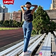 Levis 女款 Ribcage復古超高腰排釦直筒牛仔褲 中藍石洗 及踝款 product thumbnail 2