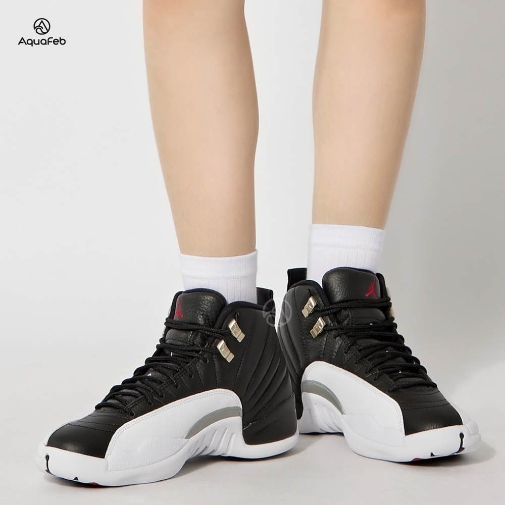 Nike Air Jordan 12 Playoff GS 2022 女鞋童鞋黑白色AJ12 籃球鞋休閒鞋