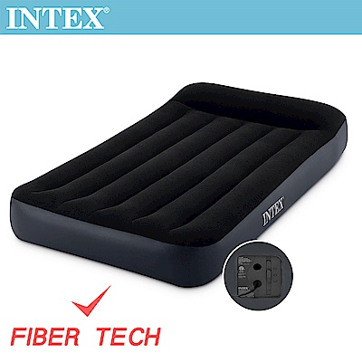 INTEX舒適雙人(FIBER TECH)內建幫浦充氣床-寬137cm(64147)