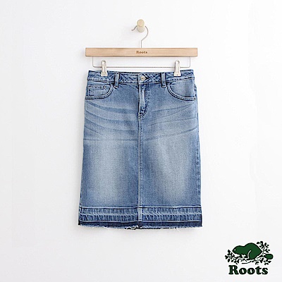 Roots -女裝- DENIM - 中腰牛仔裙 - 藍