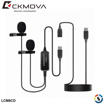 CKMOVA LCM6CD (Type-C) 全向電容式雙頭領夾式麥克風