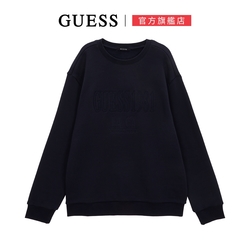 【GUESS】簡約印花LOGO大學T-三色任選