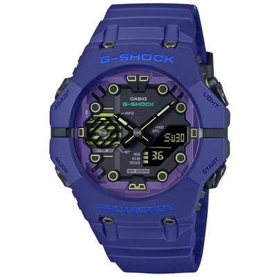 CASIO 卡西歐 G-SHOCK 藍牙連線 科幻宇宙雙顯腕錶 母親節 禮物 46mm / GA-B001CBR-2A