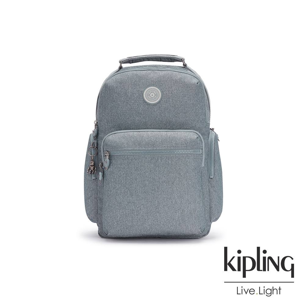 Kipling 個性淺灰藍大容量手提後背包-OSHO