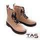 TAS造型綁帶設計休閒短靴-質感膚 product thumbnail 1