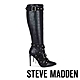 STEVE MADDEN-FINKLE 鉚釘皮釦尖頭細跟長靴-黑色 product thumbnail 1