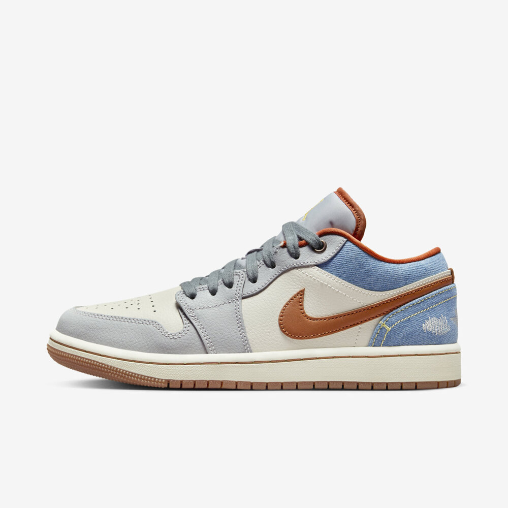 Nike Wmns Air Jordan 1 Low [FZ5045-091] 女休閒鞋經典低筒丹寧米灰棕