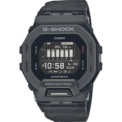 CASIO 卡西歐 G-SHOCK 纖薄運動系藍芽計時手錶 迎春好禮-沉著黑 GBD-200-1