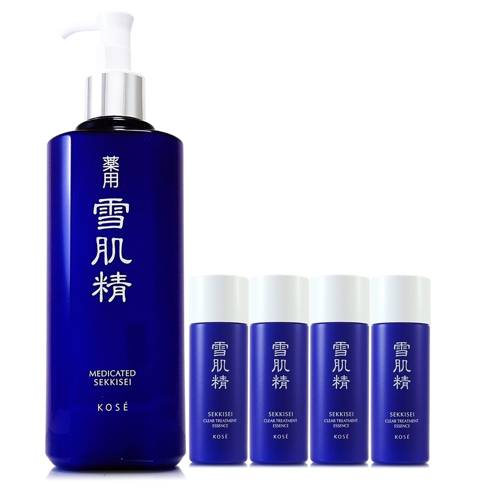 *KOSE高絲 雪肌精化妝水500ml贈原生肌能角質調理露33ml*4+高品質化妝棉50枚入/盒(正統公司貨)