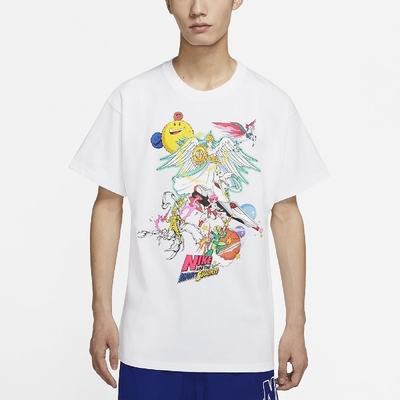 Nike T恤 NSW Graphic TEE 圓領棉質 男款 二次元文化 運動休閒 Nike英雄 塗鴉 白 彩 DM7917-100