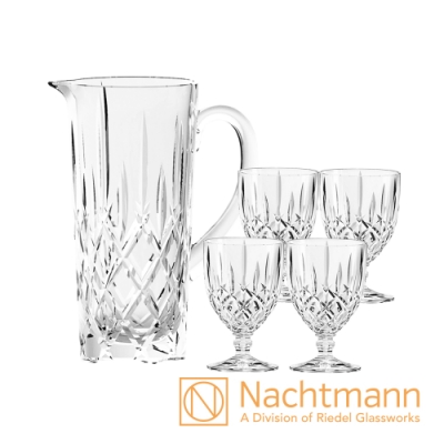 Nachtmann 貴族五件組(果汁壺H23.2cm+4入高腳杯)-Noblesse