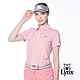 【Lynx Golf】女款吸濕排汗蛀蟲紗羅紋領滿版格紋短袖POLO衫/高爾夫球衫-粉紅色 product thumbnail 2