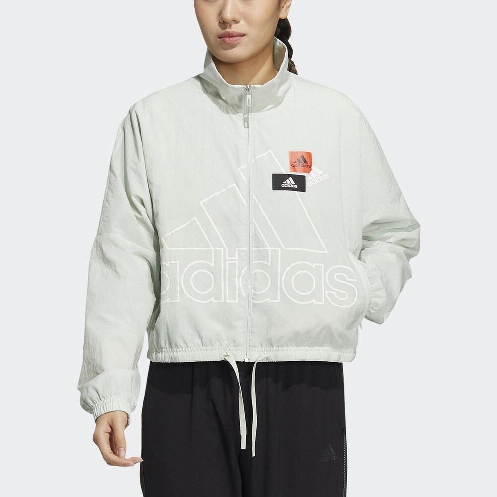 Adidas BRD WV JKT AGU [HM5290] 女 短版 外套 運動 休閒 亞洲版 立領 穿搭 淺綠