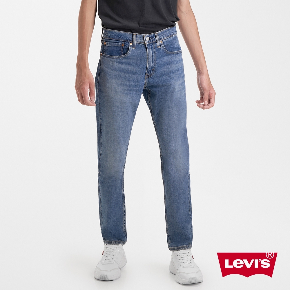 Levis 男款 上寬下窄 502Taper牛仔褲 淺藍基本款 天絲棉 彈性布料