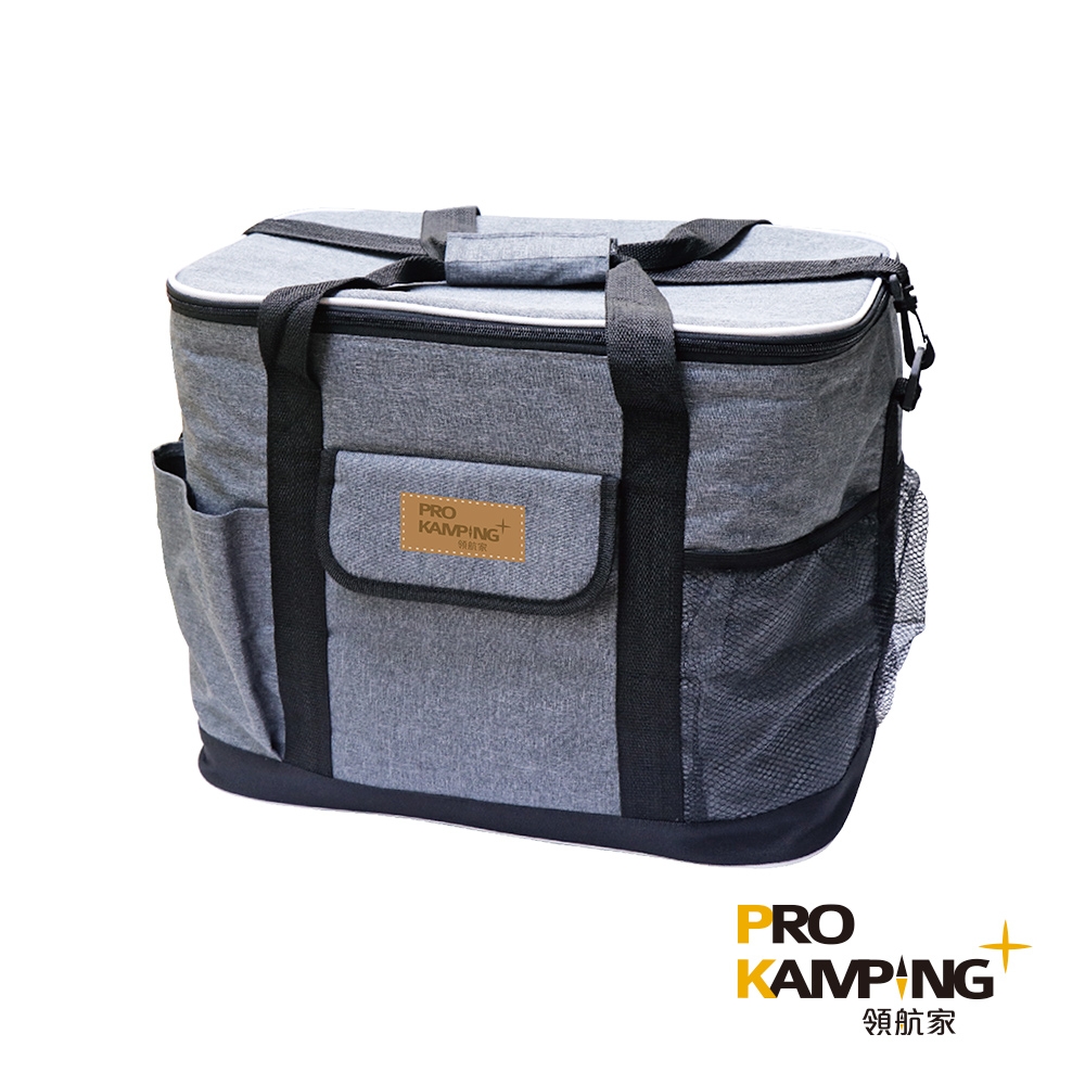 Pro Kamping 領航家 肩背/手提兩用30L保冷袋PK-1892A (灰) 保溫袋 戶外 露營 釣魚 保冰袋